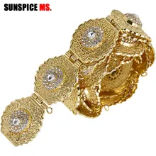 SUNSPICE-MS, шикарный металлический пояс, тонкие цепочки, кристалл, для женщин, платье, золото, серебро, цвет Дубай, марокканские Свадебные украшения