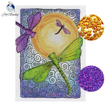 

JOY SUNDAYDIY Needlework, beaded cross stitch, DIY, beaded stitching, precise printing, flying animals, animal prints, 9