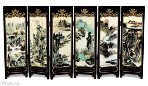 Китайский Boutique Collection Лак изделия картина салон складной экран-уникальный Романтика