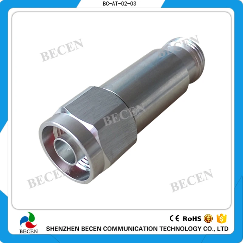 Beceb 2 Вт N-JK rf аттенюатор, DC-3GHz, 50ohm 1db, 2.db, 3db, 5db, 6db, 10db, 15db, 20,30, 40db