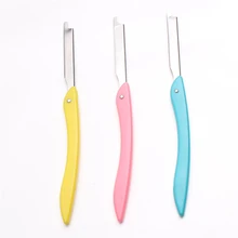 12,5x1 см 100 шт Мужская пластиковая ручка Опасная бритва стальная бритва складной нож для бритья Инструменты для удаления волос+ 1 лезвие 6109