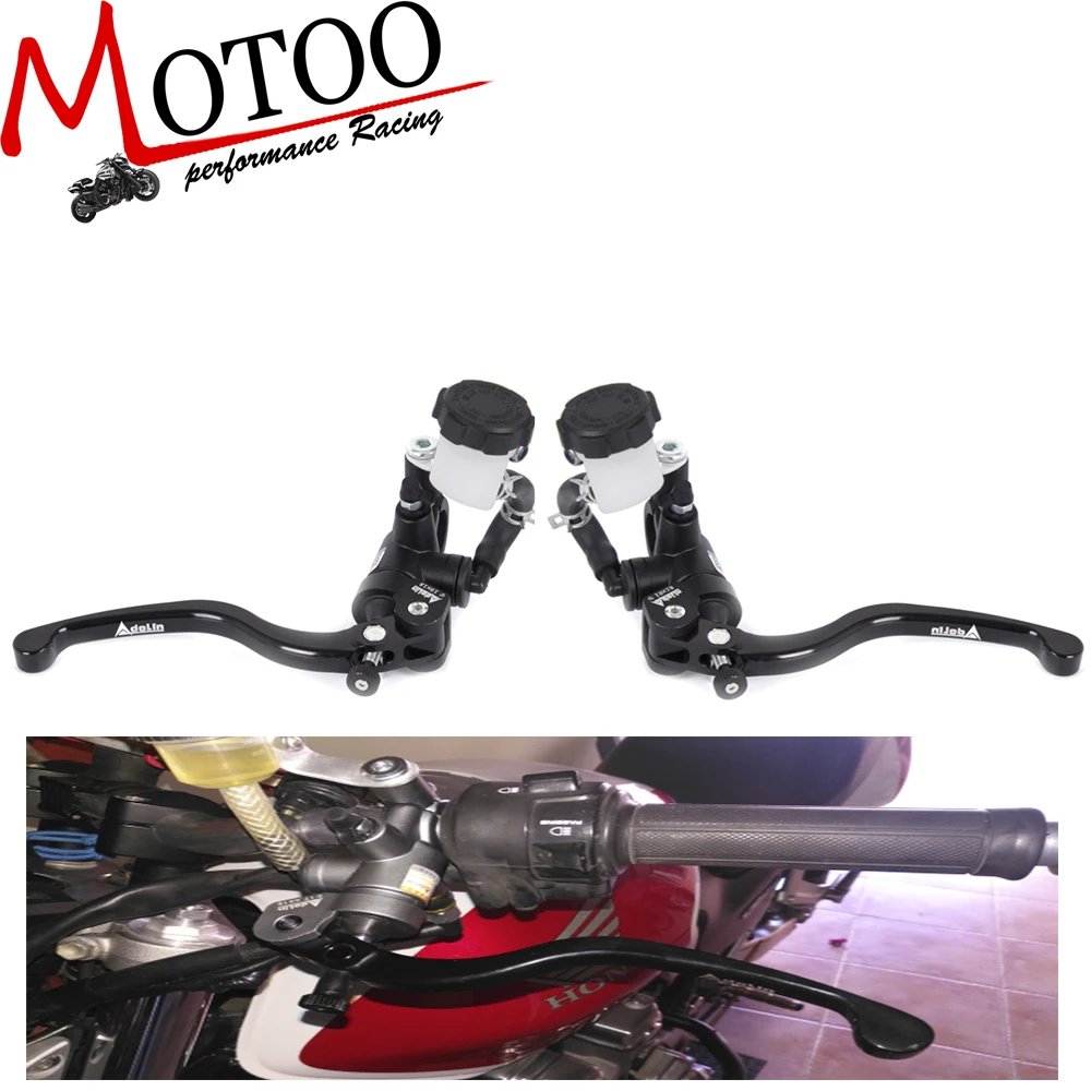 

Motoo - Motorcycle 16X18 Brake Master Cylinder + Adelin 16x18 Clutch master cylinder FOR HONDA R6 FZ6 GSXR600