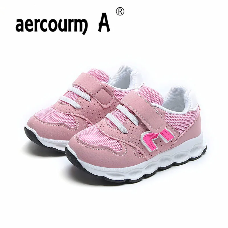 

Aercourm A Children Boys Shoes 2018 Spring Sports Shoes Girls Boys Running Shoes Children Breathable Sneakers Spell Color 21-30