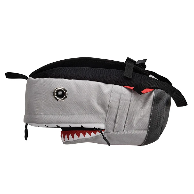  atinfor Small Shark Backpack 3D Kid School Bag Kindergarten Child Canvas Backpack by 2 Size - 32977359593