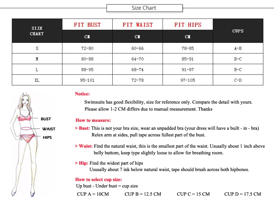 WHITE SIZE CHART A