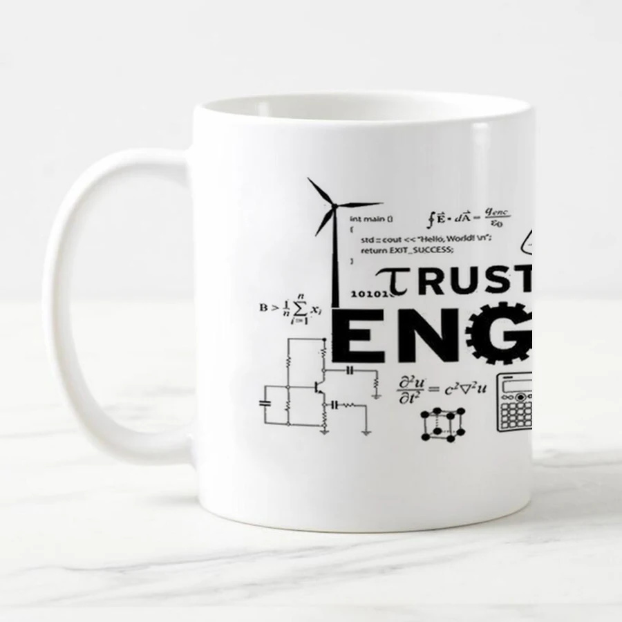 

Funny novelty Engineer design ceramic white coffee Mug tea Milk cup mugs