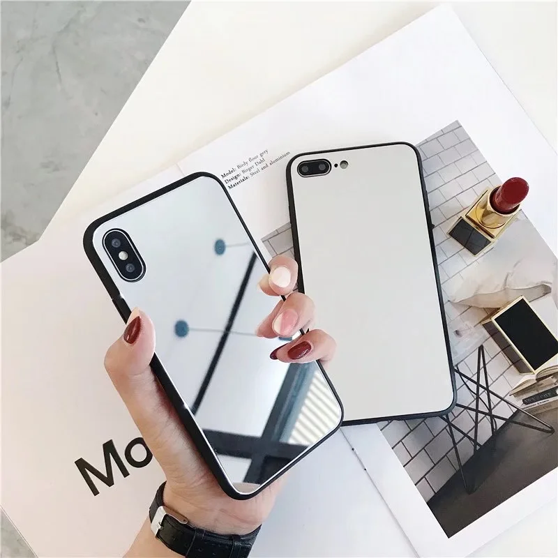 

Luxury Phone Cover For iPhone X XS MAX XR Case Goddess Makeup Mirror Korean Style Phone Shell For iPhone 7 8 Plus 6 6s Covers