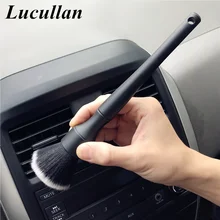 Lucullan 24cm escova de limpeza ultra macio cabelo detalhando ferramentas para exterior, superfícies, rodas, trabalho de guarnição, grade, emblema/emblema