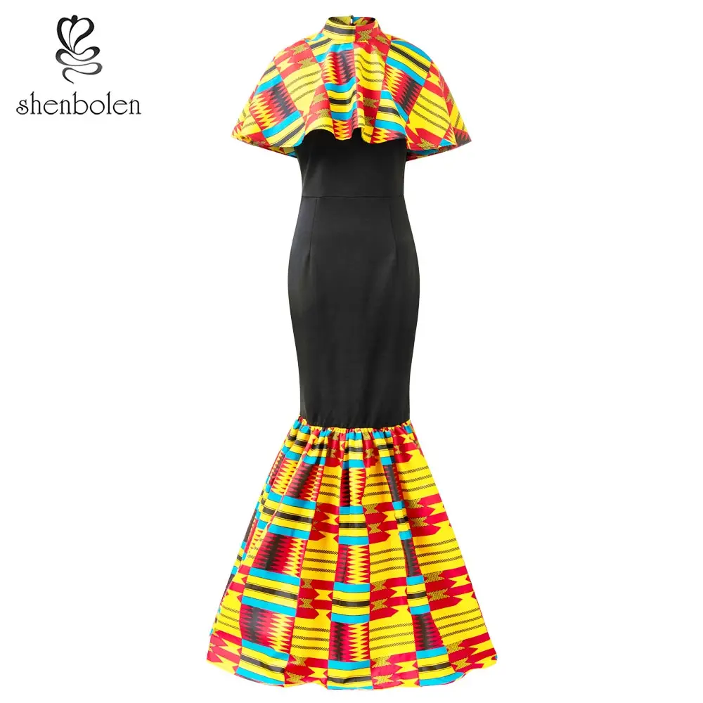 

African Dresses For Women fashion Dashiki dress Traditional Print Clothing African Evening Party Dress