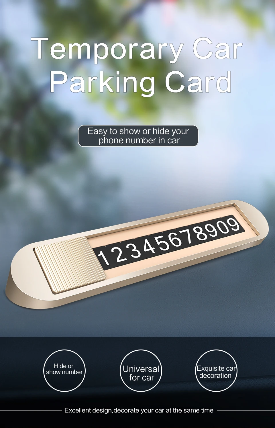 LINGCHEN карта автомобильной временной парковки ABS сплав телефонный номер карта с уведомлениями автомобильный Стайлинг телефонный номер держатель для карт в автомобиле