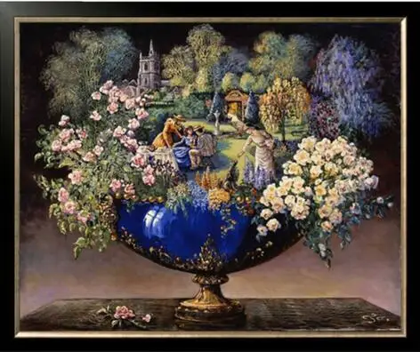 

People,Flower,Tree vase Needles,DIY DMC 14CT Unprinted Cross Stitch,Embroidery Kits,Counted Embroidery, Wall Deco Home Handmade
