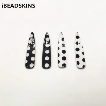 

New arrival!100pcs 55x12mm acetic acid Polka dot drop shape charm for earrings accessories/Earring parts jewelry handmade making