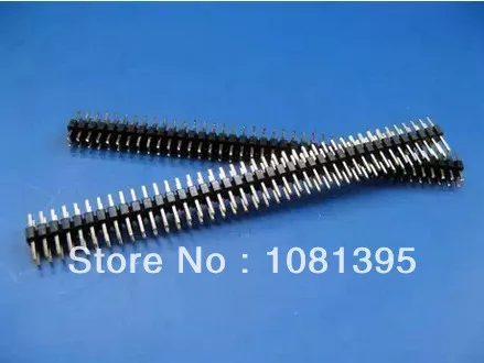 

Free Shipping 100 pcs 2x40 Pin Male 2.54mm 80Pin Double Row Pin Header Strip NEW 2.54 pitch Connector