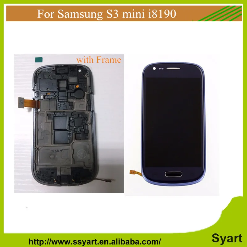 

Blue For Samsung Galaxy S3 Mini I8190 LCD touch screen display with digitizer + Bezel Frame + Free Tools ,Free shipping