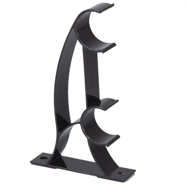 Special Price 2pcs Double Metal Curtain Rod Holder for 25mm Rod - Deep Coffee