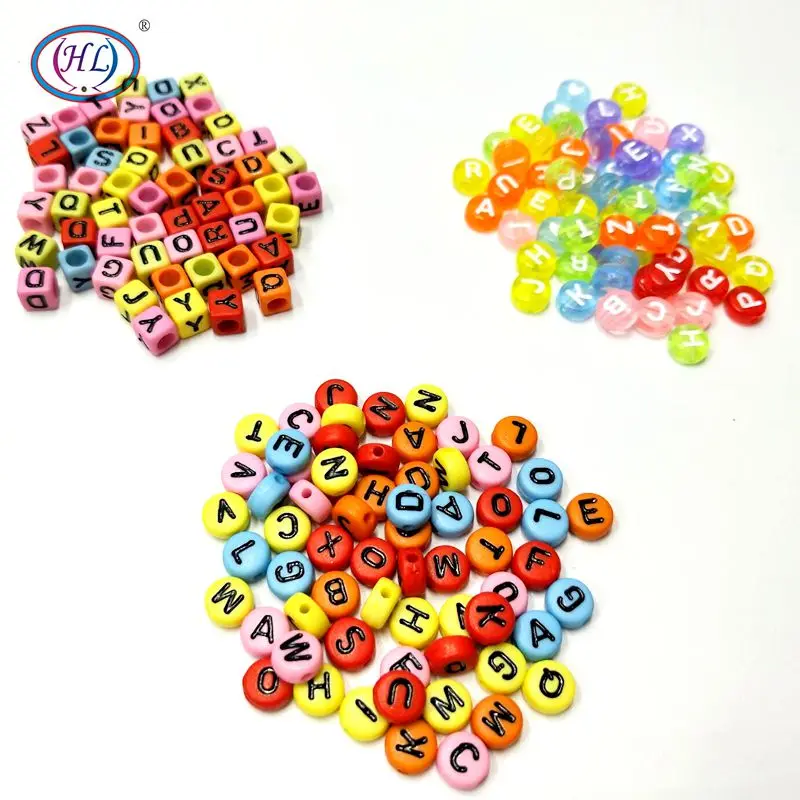 

HL Quality Products 7MM 100PCS/lot Acrylic Beads Mix Colors DIY Scrapbooking For Making Bracelet Accessories