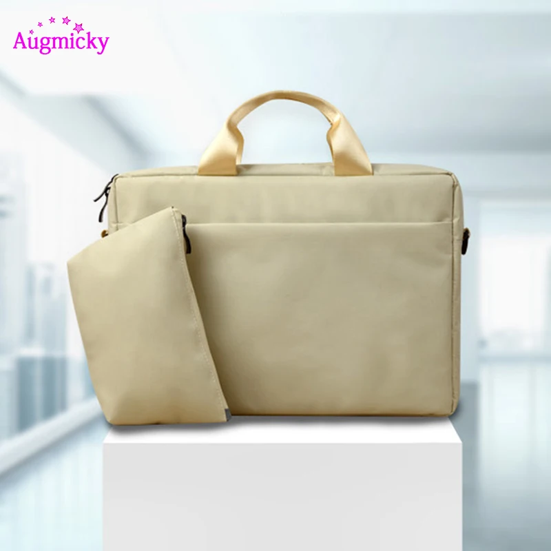 

business Laptop Messenger Bag Canvas 13-15 inch Notebook Shoulder Bags Carrying Handbag for Dell HP Free same color power pack