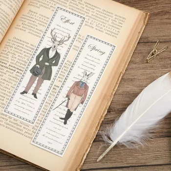 

Vintage Bookmarks Homer's Epic Animals Retro Page Marker for Book Cute Cat Deer Stationery Bookmarks 30pcs Kawaii School