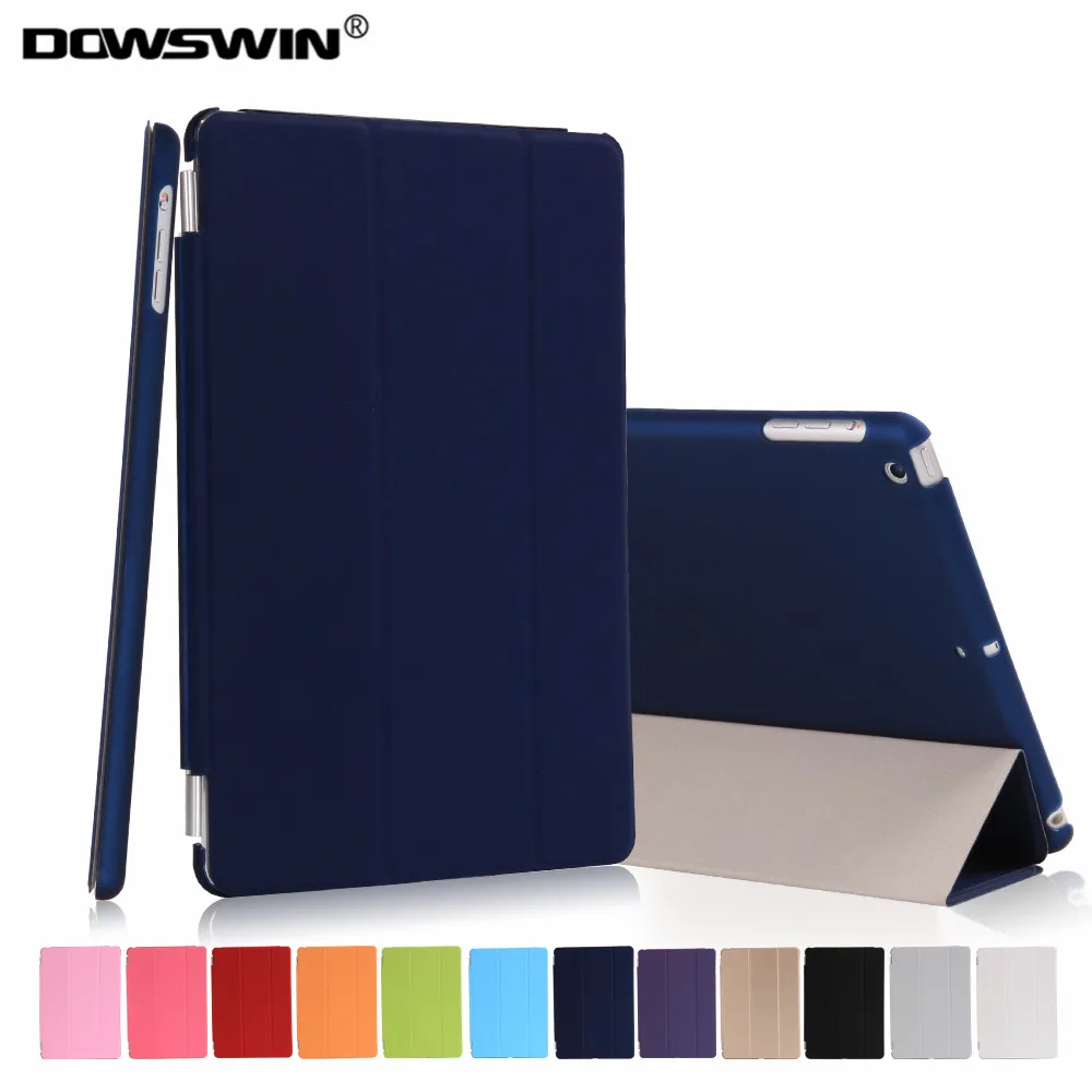 

DOWSWIN Case for iPad Mini 2 Case PU Leather Folding Front Smart Cover PC Transparent Back Cover for iPad Mini 1/2/3 Flip Stand