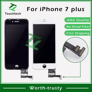 

50PCS/LOT AAA++++ 5.5 inch for iPhone 7 Plus LCD Display Glass Assembly with Touch Screen Digitizer B/W Replacement Free DHL