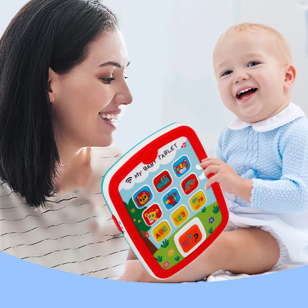 

Toddler Learning Tablet for 1 Year Old, Baby Ipad for 6M -12M -18M+ with Music & Light Travel Toy Tablet Easy ABC Toy Number