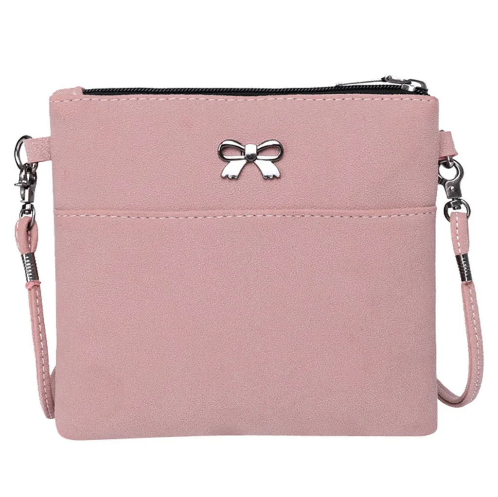 

MUQGEW Hot Selling Women Bow Decoration Crossbody Bag Pure Color Shoulder Bags Messenger Bag Vintage Designer #1219