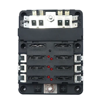 

1 PC 6 Way 32V 100A Fuseholder Fast Connect Terminal Type Fuse Holder 12P Negative Busbar For Car Marine Boat RV