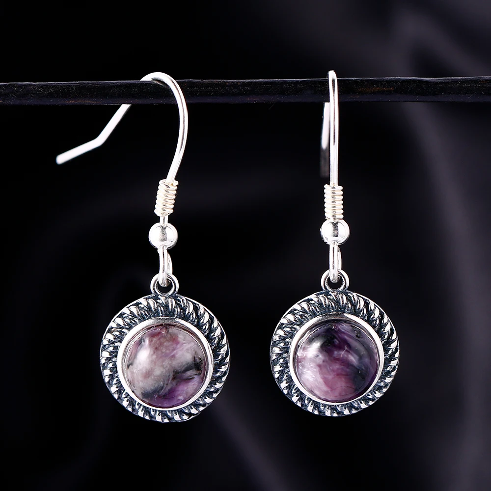 drop-earring-Charoite (6)