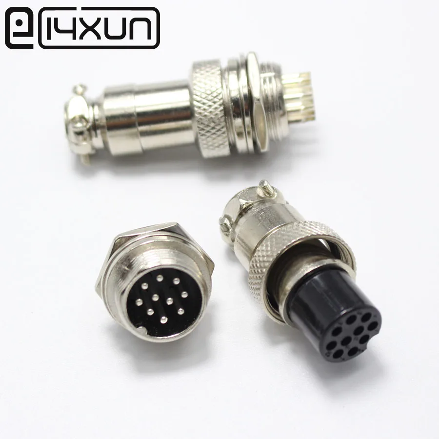 1set GX16 10 Pin Male & Female Diameter 16mm Wire Panel Connector L78