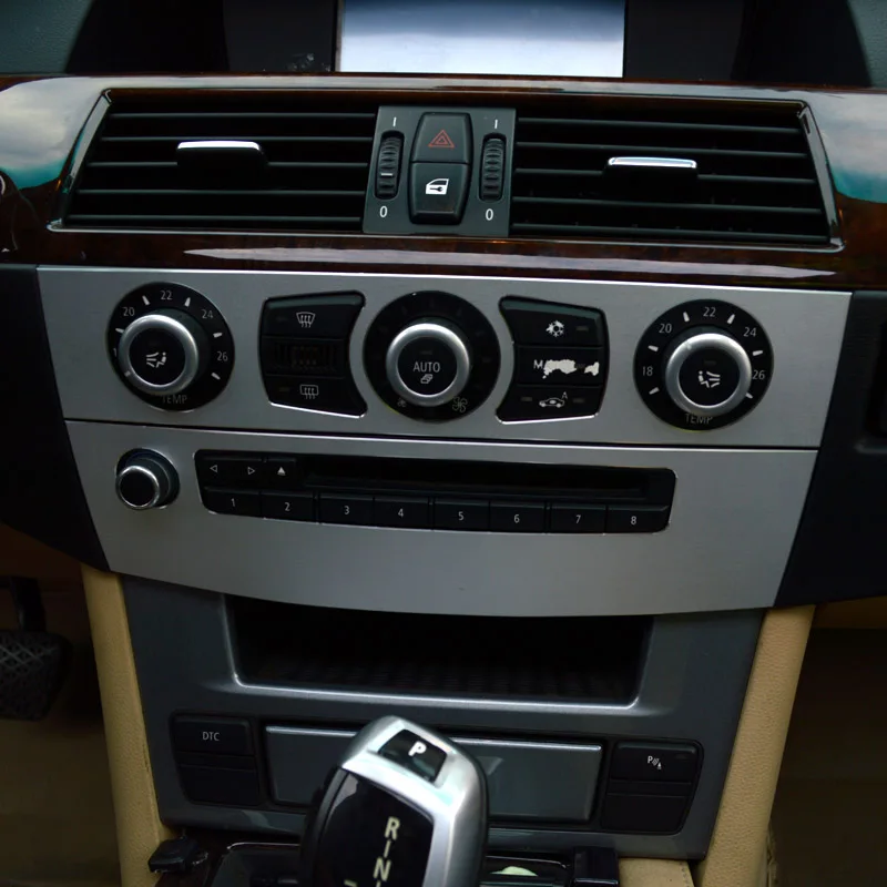 

Middle Console Air Conditioner CD Panel Cover Trim Decal Car Interior Accessories Sticker For BMW 5 Series E60 2006-2010
