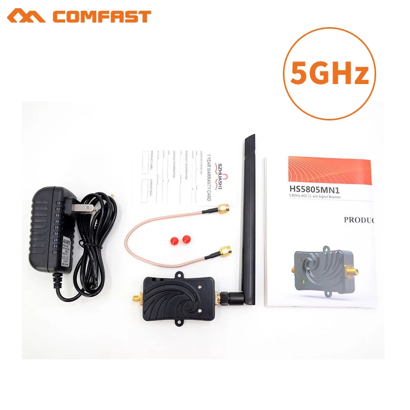 5Ghz 5W 802.11n SMA Wireless Wifi Signal Booster Repeater Broadband Amplifiers with antenna for Wireless Router wireless adapter new 2pcs 5w 5 8ghz wifi wireless broadband amplifier plug and play 802 11b g n high power range signal booster for wifi router