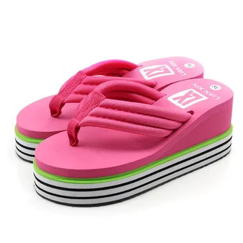 

Summer Wedges Shoes Women Personality Fashion Flip Flops Beach Sandals Casual Wedge Platform Slippers Lady Bohemia Slippers