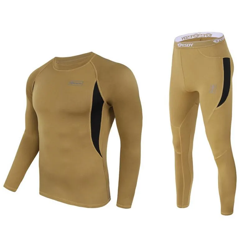 winter new men thermal underwear sets compression fleece sweat quick drying thermo underwear men clothing Long Johns fleece long johns Long Johns