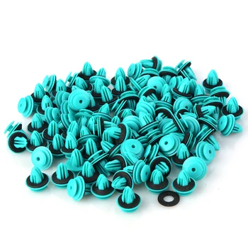 

100PCS D-18 8.3mm Blue Auto fastener Vehicle Car Bumper Clips Retainer Fastener Rivet Door Panel Fender Liner For BMW Honda