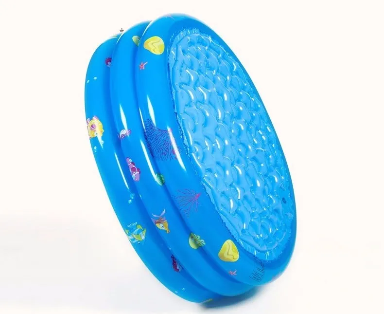 Бесплатная shipping.80x28cm 3 кольца Мирового океана надувной детский бассейн, круглая форма бассейн (синий/зеленый/розовый цвет)