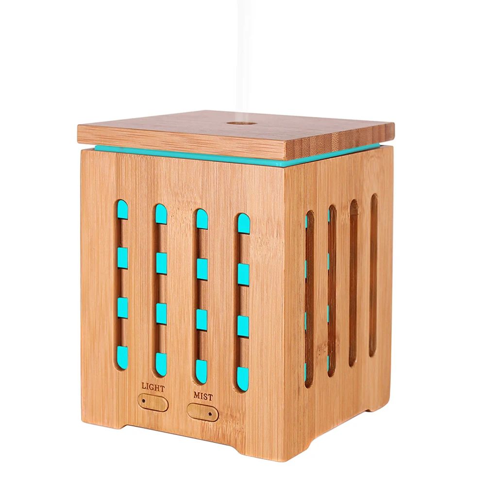 

Newly Real Bamboo Essential Oil Diffuser Ultrasonic Aromatherapy Diffusers with LED Lights MK