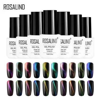 

ROSALIND Gel 1S Magic 4D Cat Eye Gel Nail Polish Semi permanent UV Lacquer Soak off Nail Art Gel Varnish For Nails Manicure