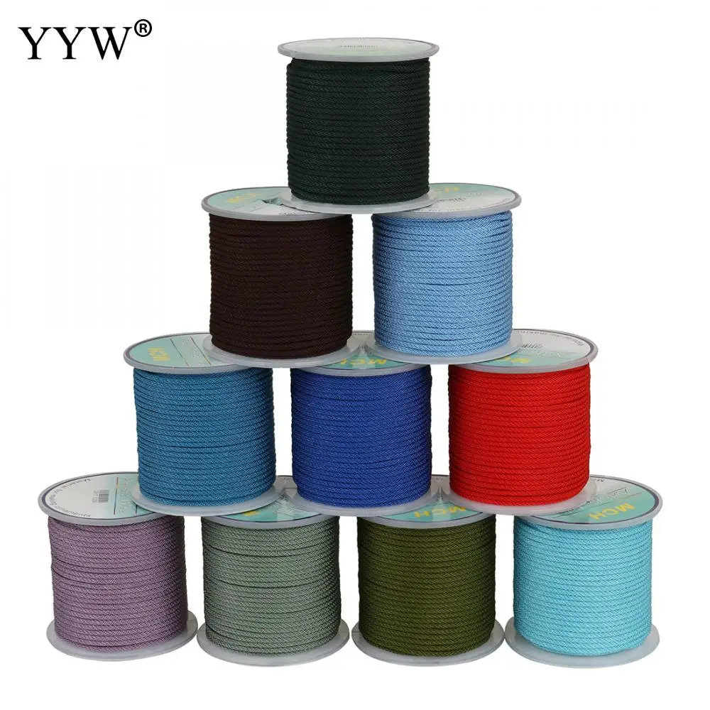 YYW 15m/Pc 2mm Nylon Cord Beading Thread Chinese Knot Cotton String Diy Tassels Braided Bracelet Jewelry Making | Украшения и