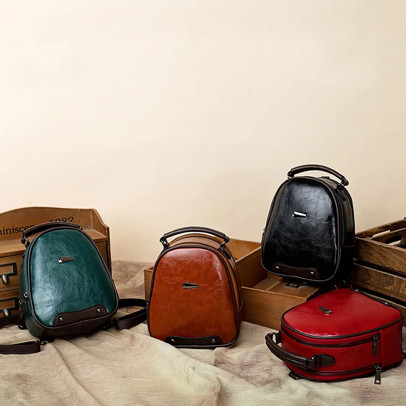 Estilo Vintage mujeres Mini Mochila mujer PU Mochila De Cuero Top-Handle Mochila doble bolsillos mujeres compras paquete Mochila Estilo Vintage mujeres Mini Mochila mujer PU Mochila De Cuero Top-Handle Mochila doble bolsillos mujeres compras paquete Mochila