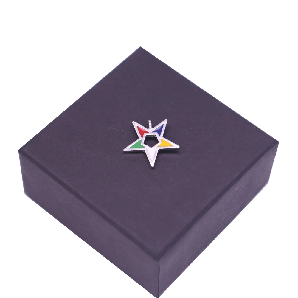 Двойной нос металлический заказ Восточная звезда символ Шарм масонские ювелирные изделия общество памяти Университета Подарок-аксессуар