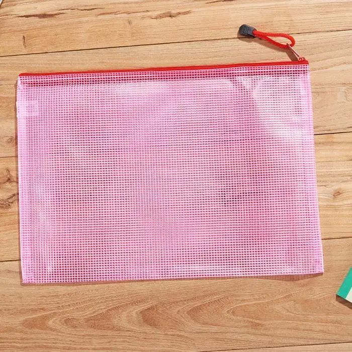 Прозрачная сетка на молнии A4 сумка для файлов розовый, белый, синий, зеленый, желтый канцелярские принадлежности для студентов
