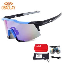 OBAOLAY 2017 Occhiali Ciclismo TR90 Cycling Glasses Sport sunglasses For Bicycle Bike men MTB UV400 Eyewear riding goggles 2Lens