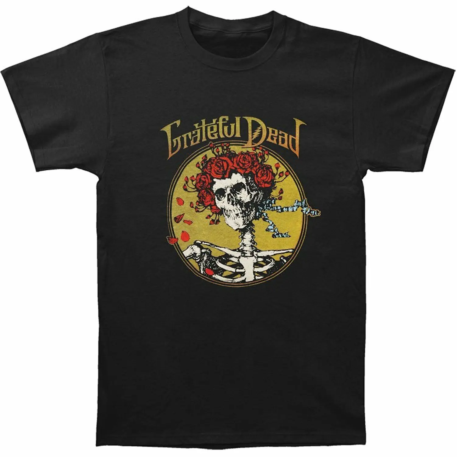 Аутентичная благодарная DEAD GRATEFUL Skull Классическая футболка в стиле рок S 2XL