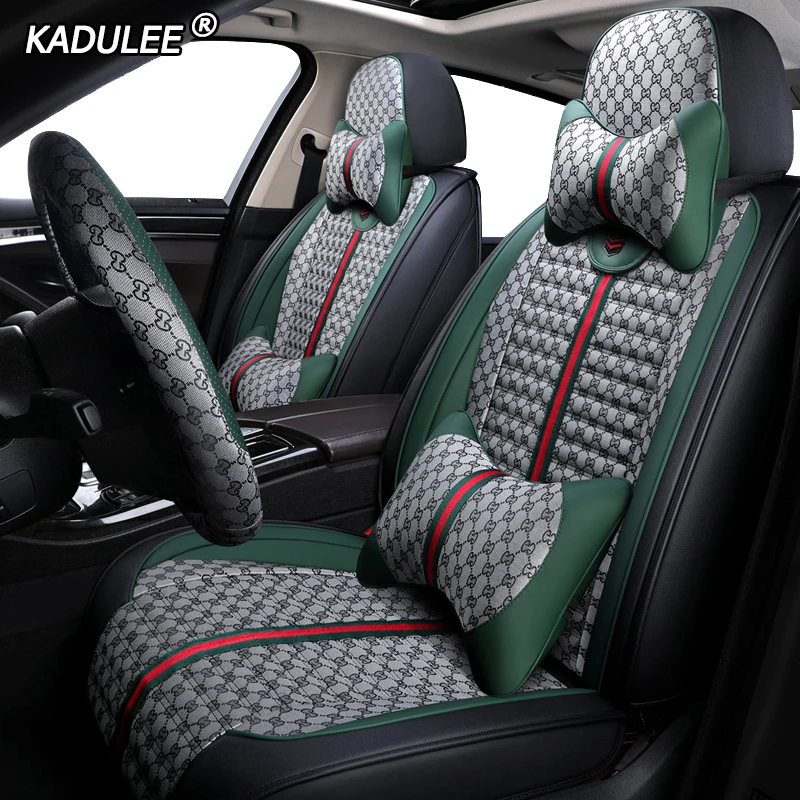

Front Rear Luxury Leather car seat cover For mazda premacy acura mdx changan cs75 seat cordoba fiat panda kia mohave car seats