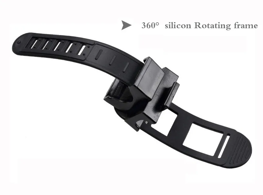 Discount Bicycle Light Holder 360 Degree Flashlight Silicone Strap LED Torch Holder Handlebar Gel Strap Cycling Bike Light Fixed Clip 4