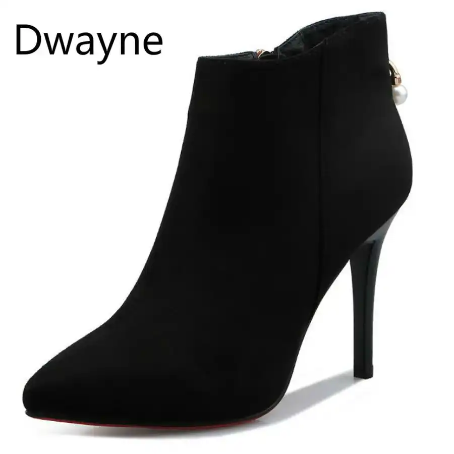 red bottom ankle booties