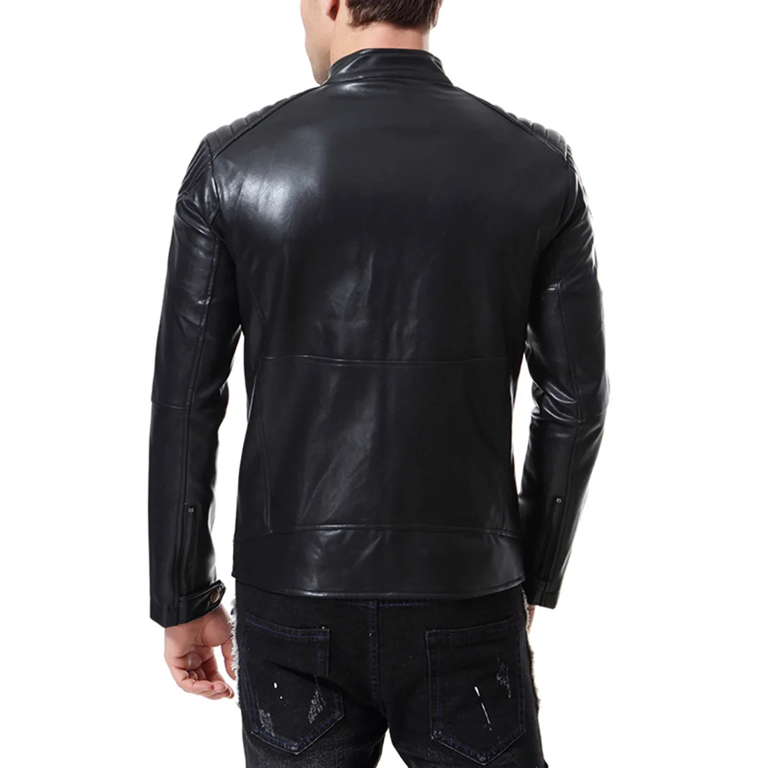 2019 Autumn New Brand Large Size Men's Clothing Stand Collar Trend Washed PU Leather Jacket Casual Leather Jacket 2019 Autumn New Brand Large Size Men's Clothing Stand Collar Trend Washed PU Leather Jacket Casual Leather Jacket
