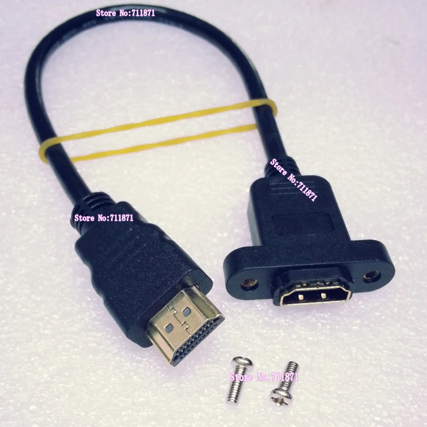 1 4 V высокоскоростной винт фиксированный HDMI кабель мужской женский отверстие