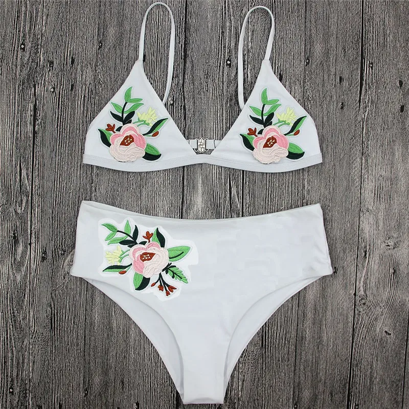 2019 Fashion New Bikinis Set Sexy Swimwear Women Leaves Print Push Up Swimsuit Push Up Bikini Bodysuit Beach Wear Beach A23# (3)