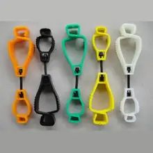 300 шт. Металл обнаруживаемый пластиковая клипса для перчаток пластик рабочих Прихватки для мангала зажимы работы зажим рабочие перчатки гвардии труда поставки